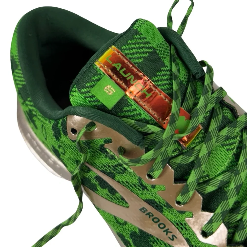 Brooks Launch 6 Run Lucky Green Gold Shamrock Shoes Womens Size US 8 Clover - Picture 10 of 12